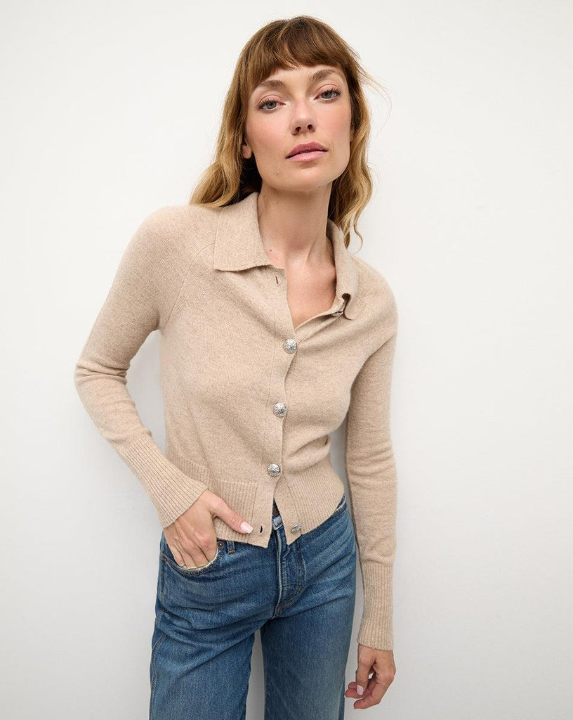 Cheshire Cashmere Cardigan in Oatmeal