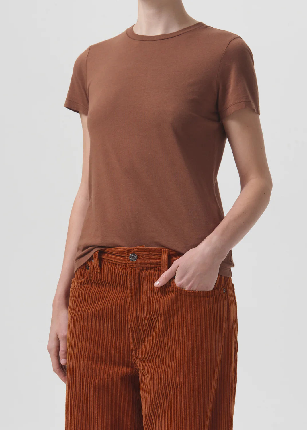 Annise Slim Tee in Beeswax