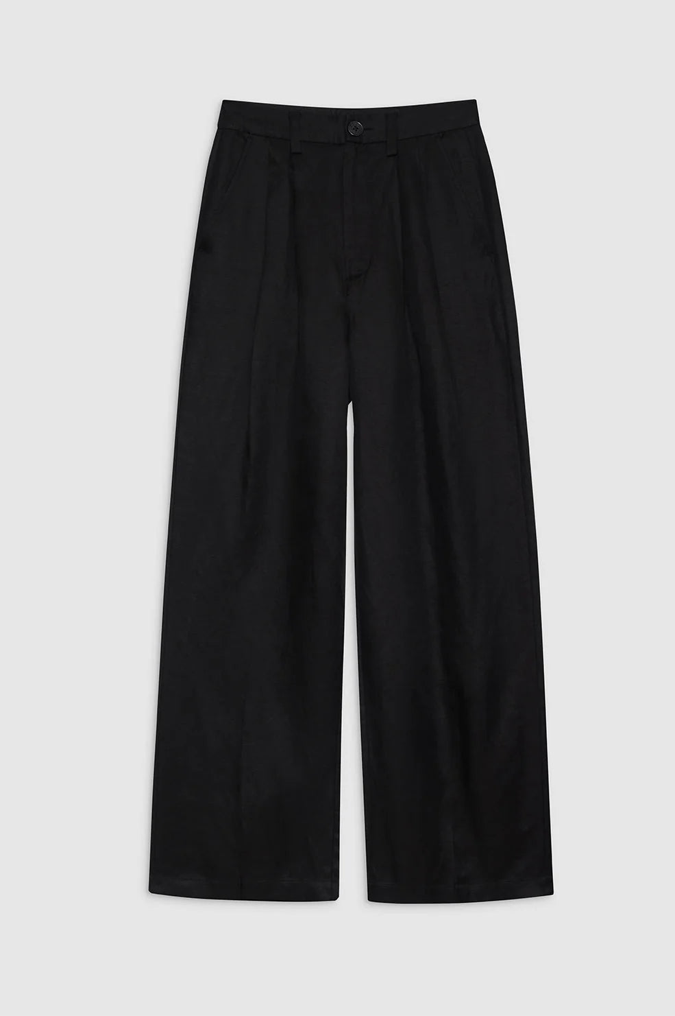 Carrie Ankle Pant in Black Linen Blend