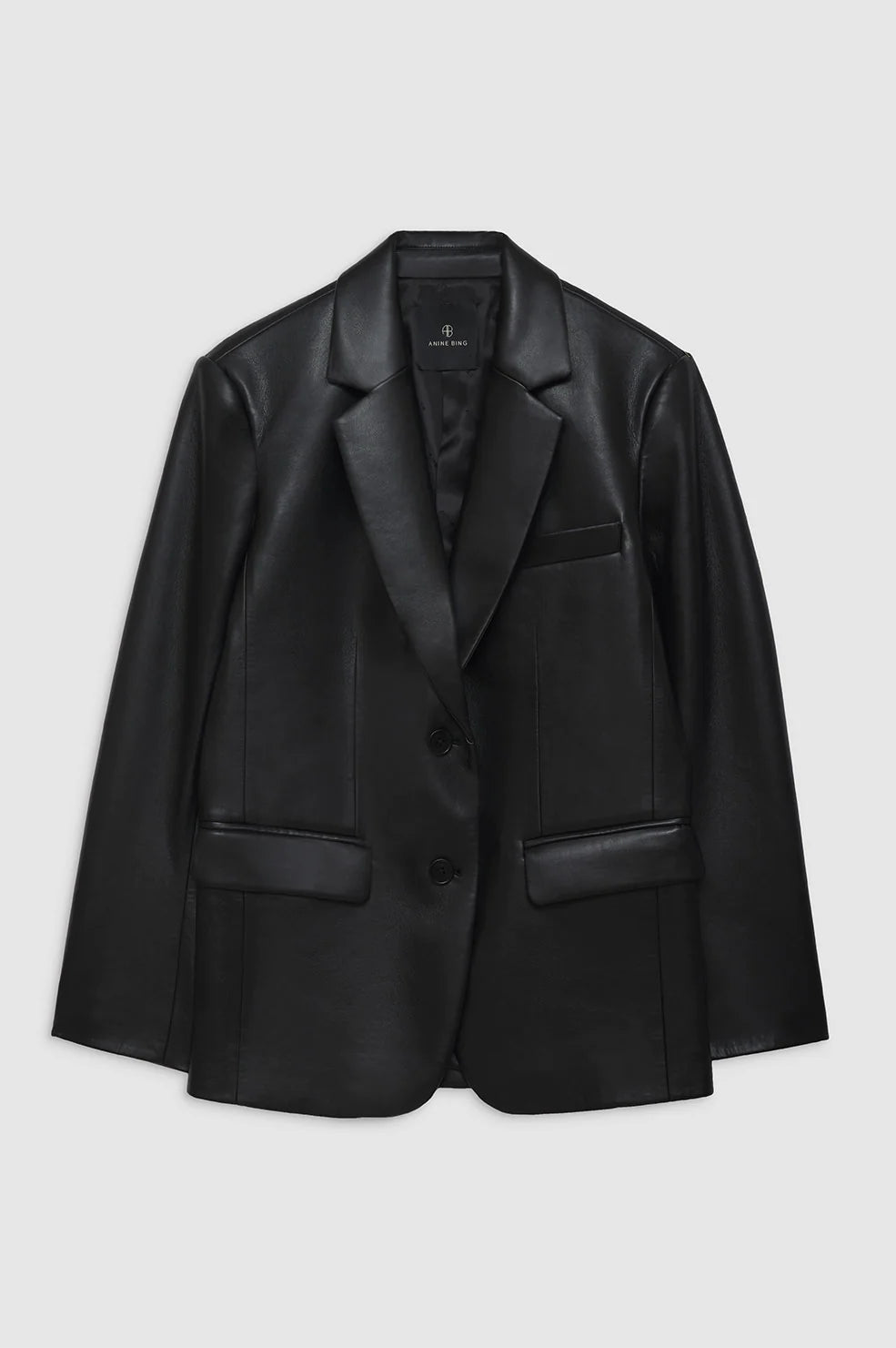 Classic Blazer in Black Recycled Leather