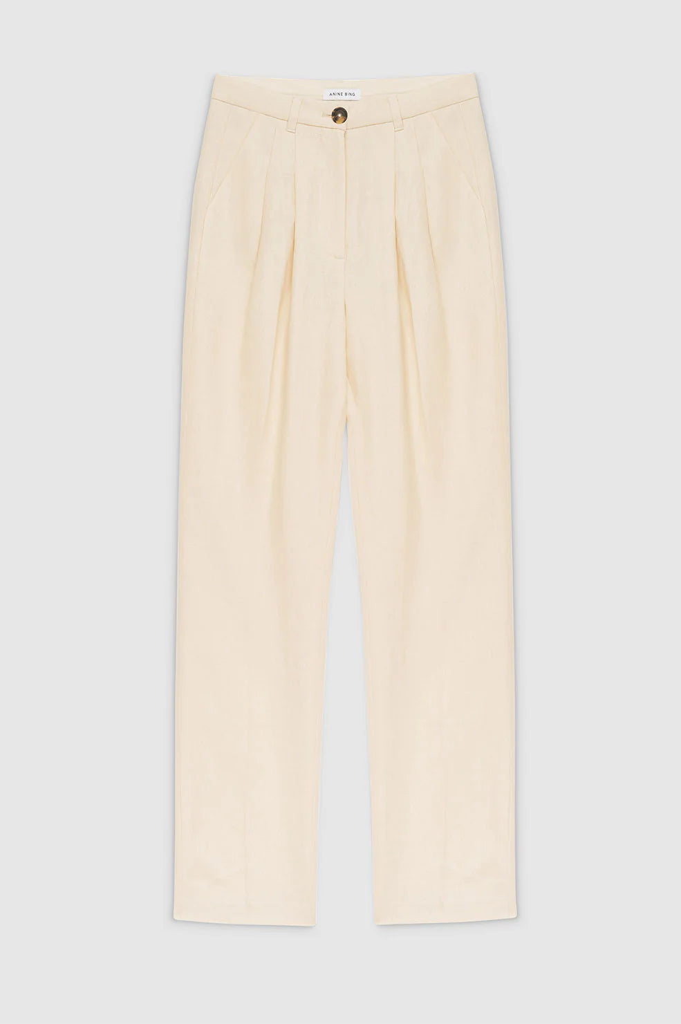 Jay Trouser in Light Yellow Linen