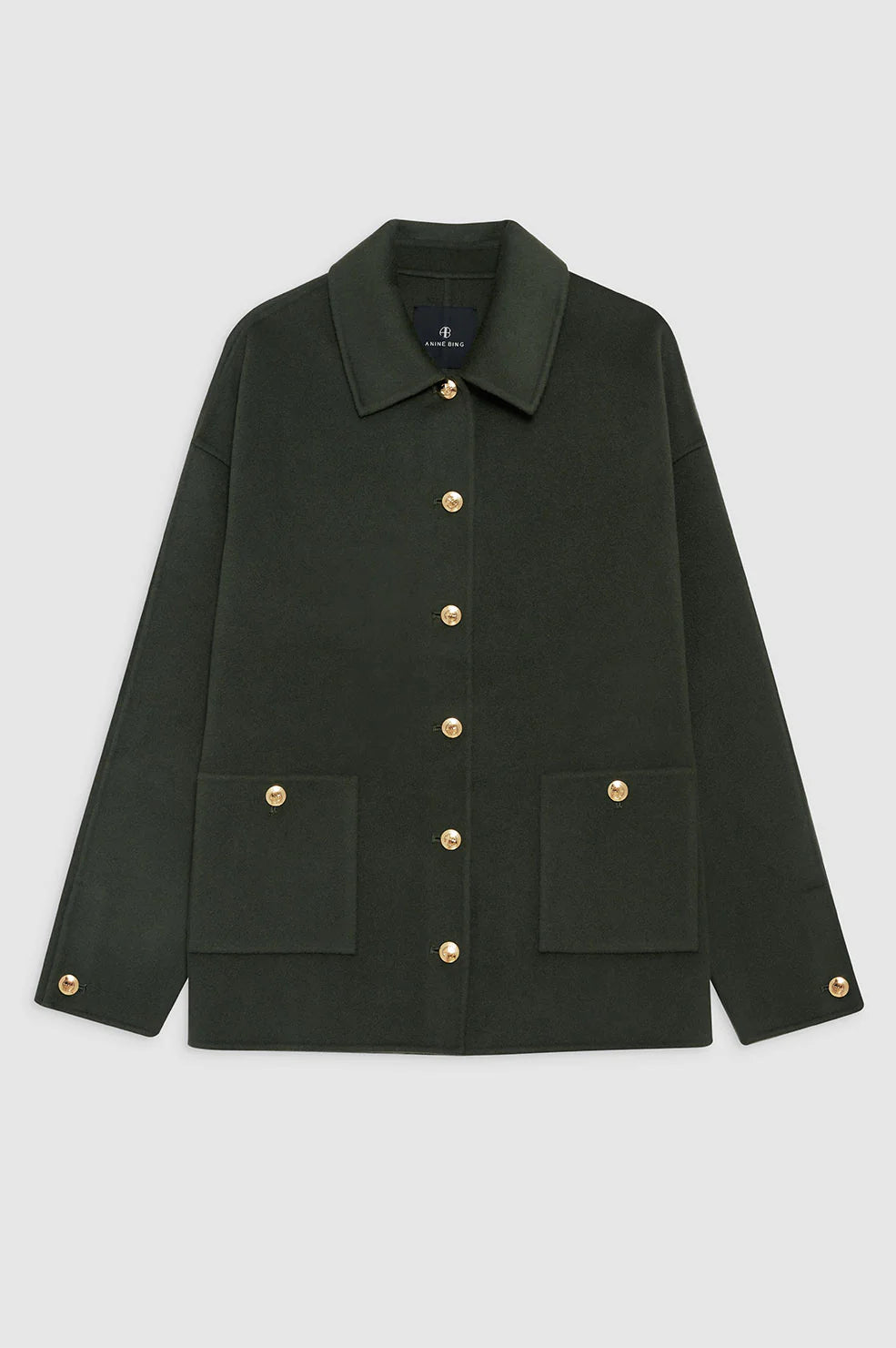 Luca Jacket in Olive Cashmere Blend