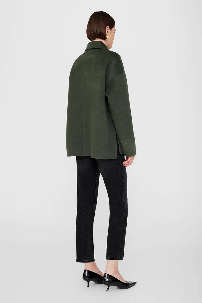 Luca Jacket in Olive Cashmere Blend