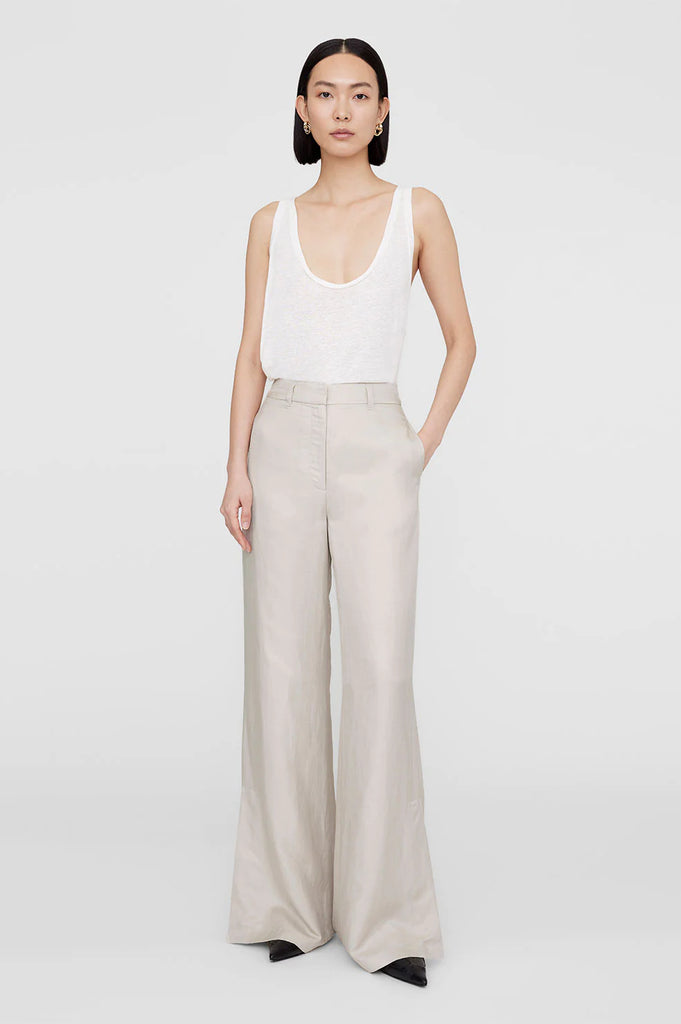 Lyra Trouser in Dove Linen Blend