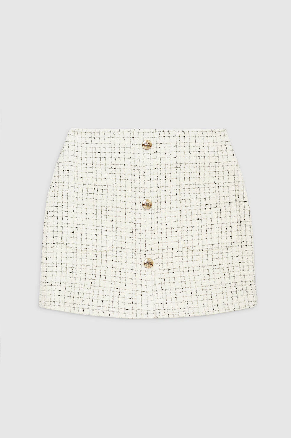 Mateo Skirt in Cream and Black Tweed