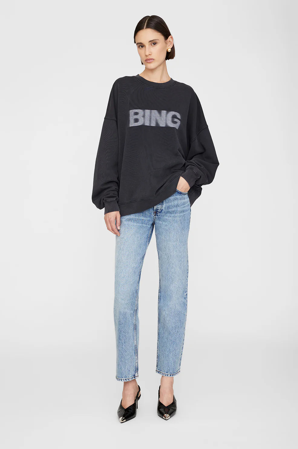 Miles Sweatshirt Blur in Black