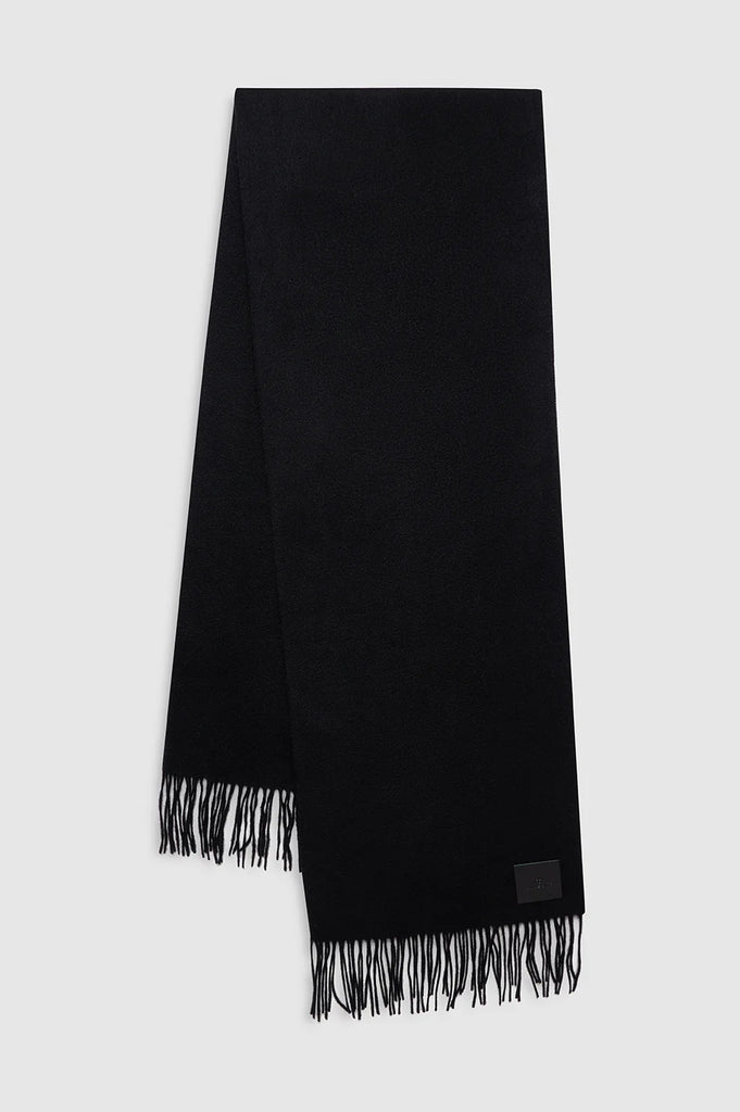 Augustina Scarf in Black Wool
