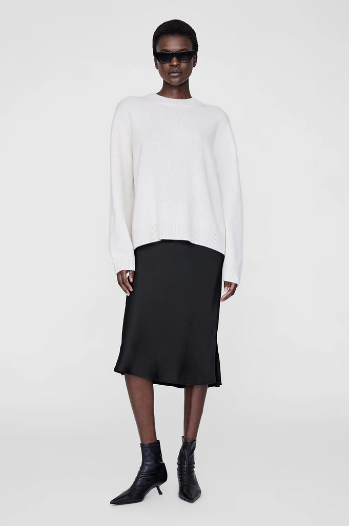 Bar Silk Skirt in Black