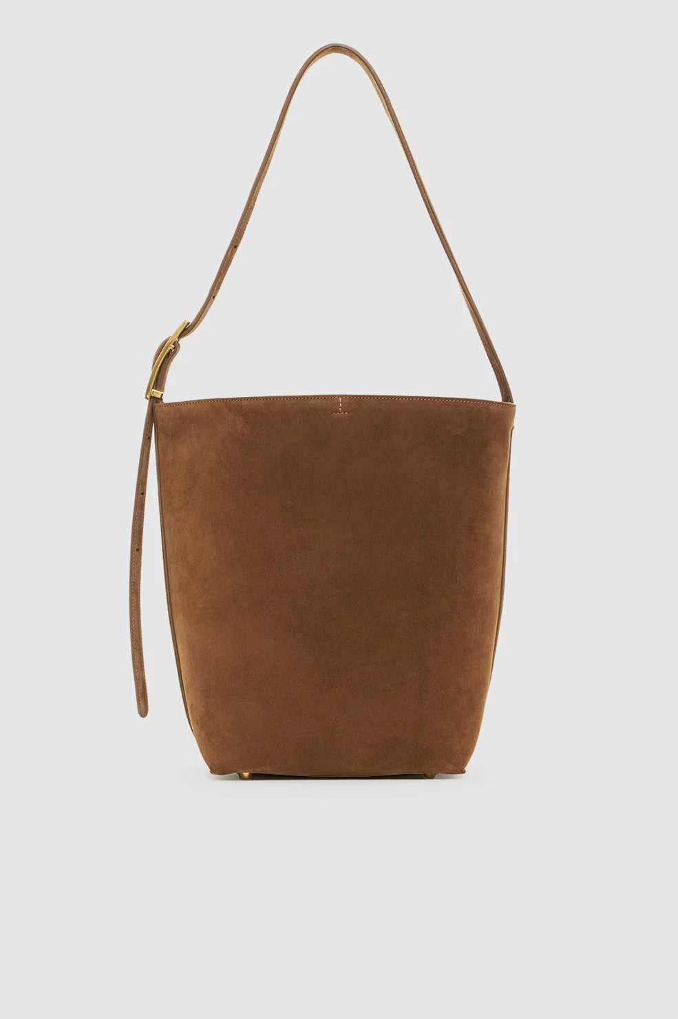 Elly Bucket Bag Suede in Tobacco
