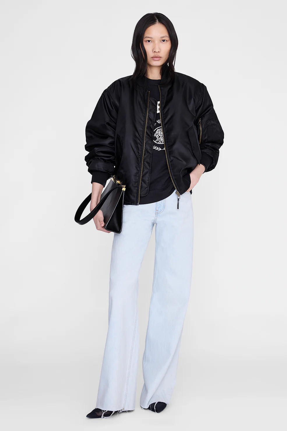 Miles Sweatshirt Collegiate in Vintage Black