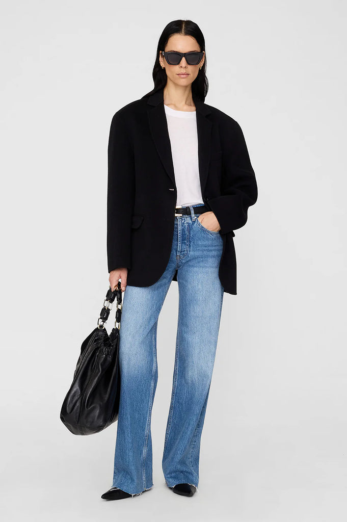 Quinn Blazer in Black Cashmere Blend