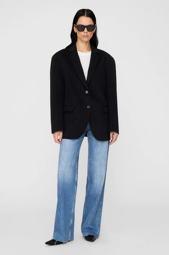 Quinn Blazer in Black Cashmere Blend