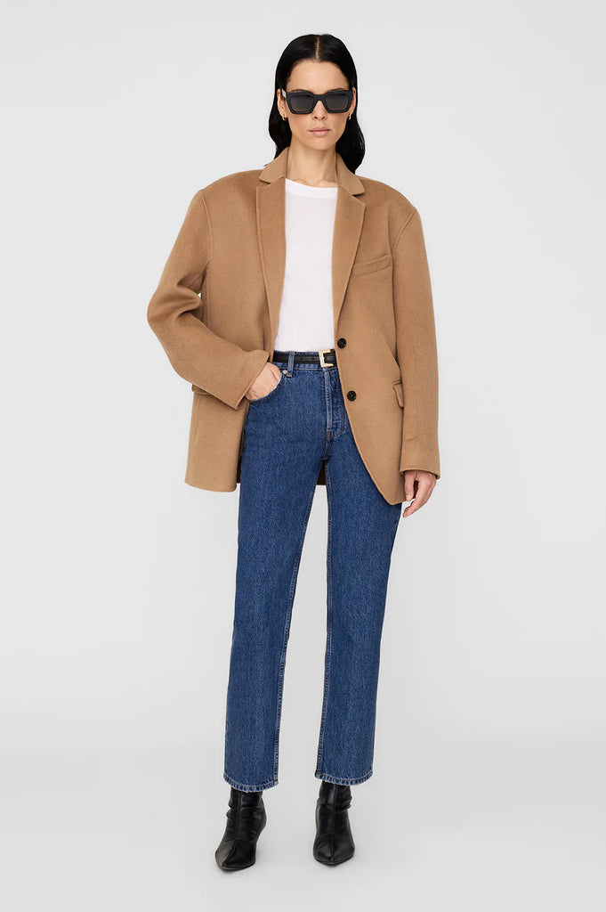 Quinn Blazer in Camel Cashmere Blend