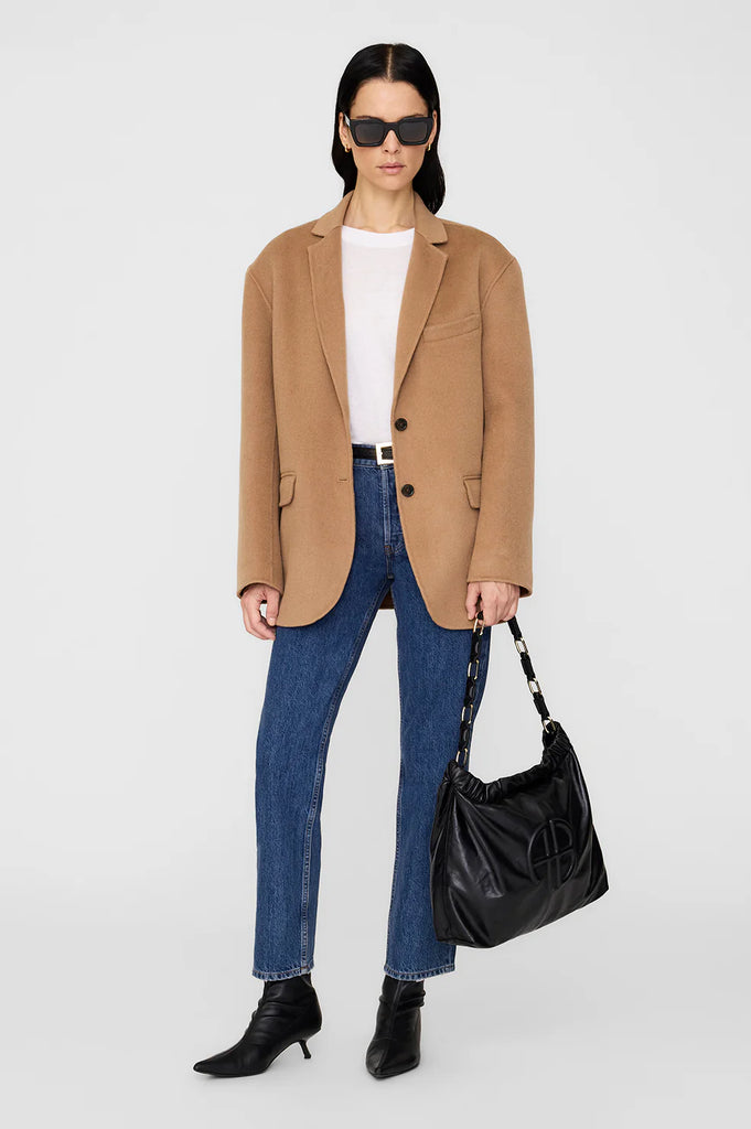 Quinn Blazer in Camel Cashmere Blend