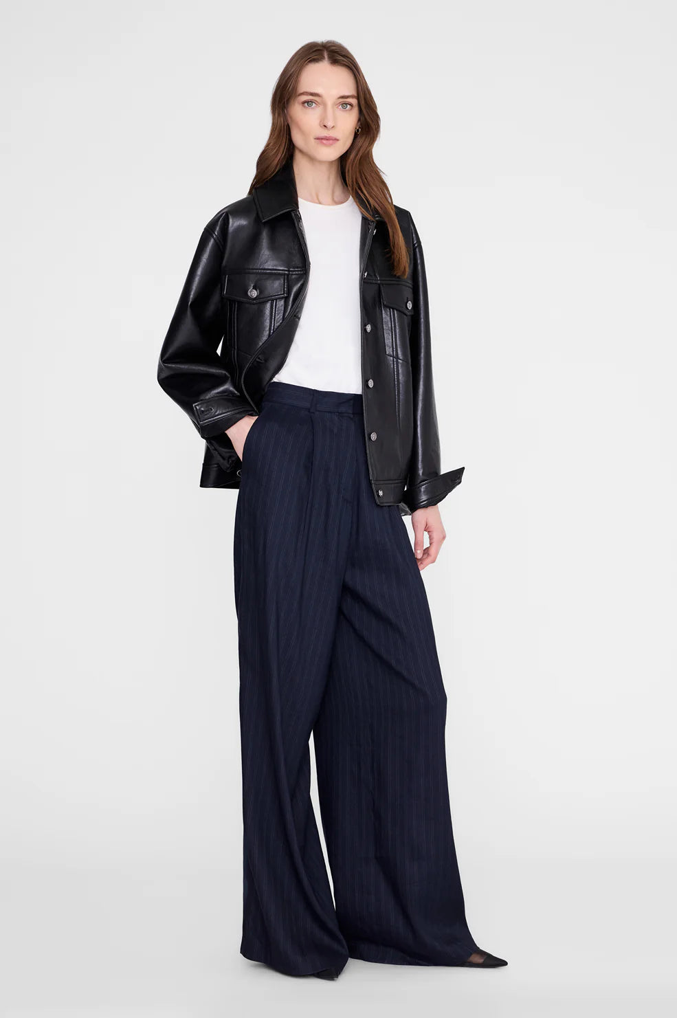 Rory Jacket in Black Recycled Leather