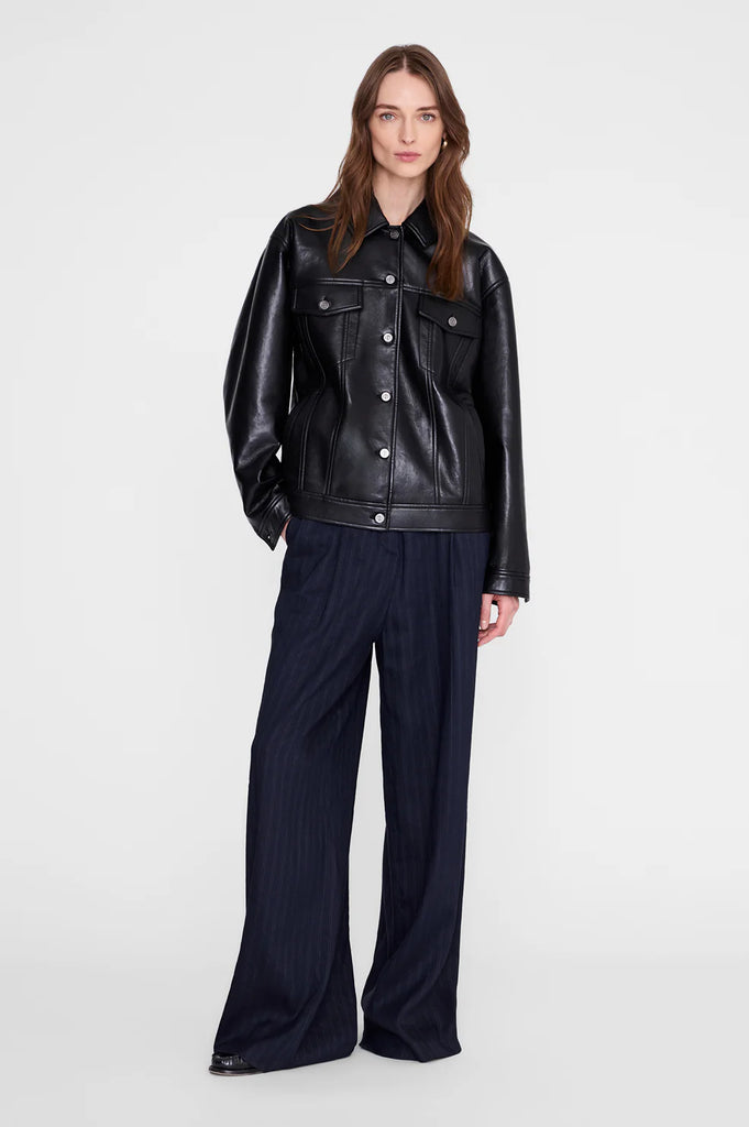 Rory Jacket in Black Recycled Leather