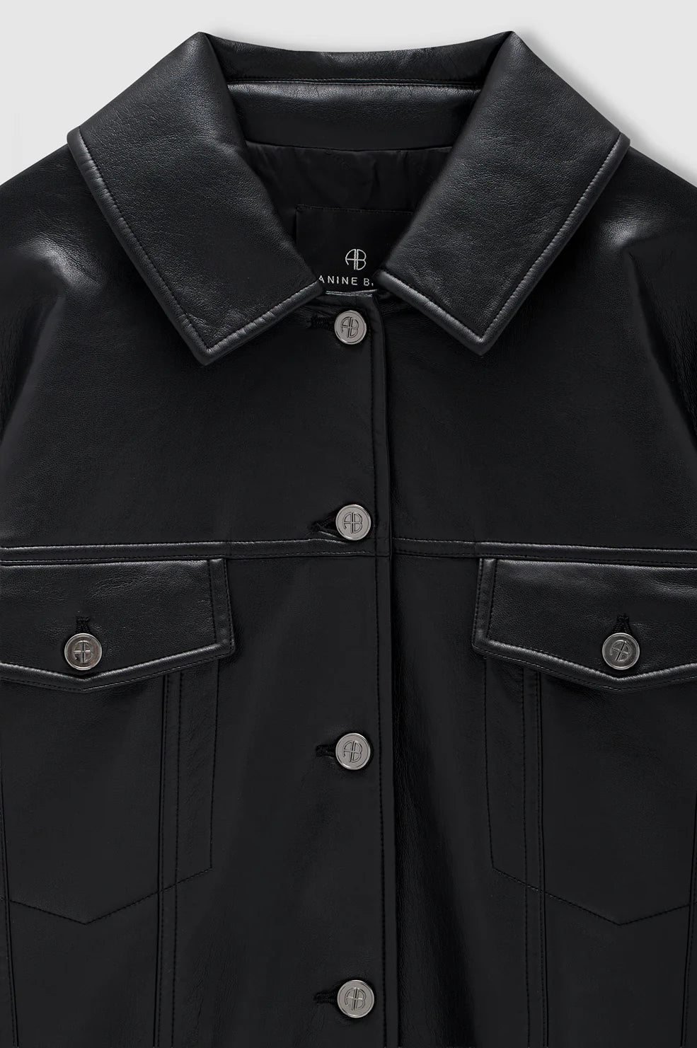 Rory Jacket in Black Recycled Leather