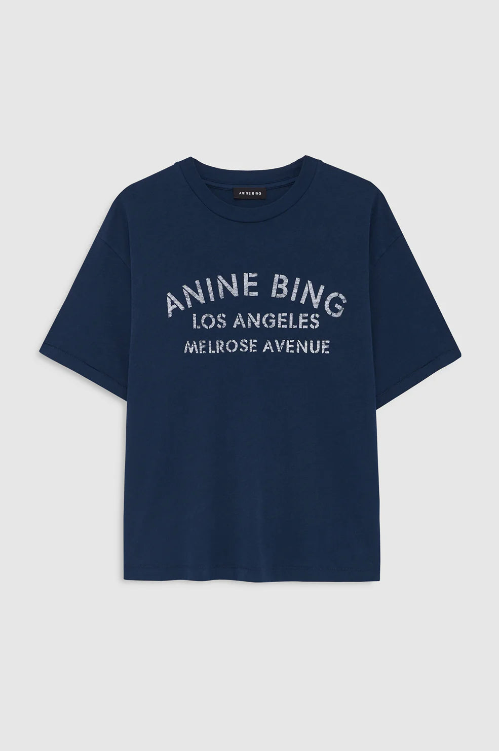 Cade Tee Melrose Stencil in Navy