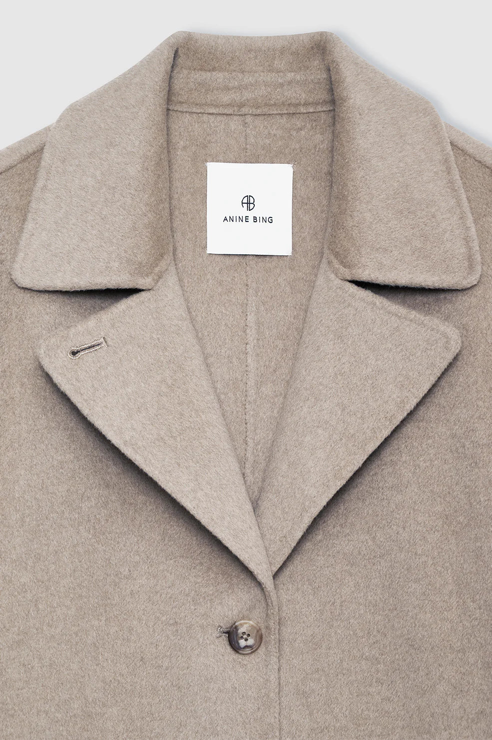 Portia Coat in Oat Melange Cashmere Blend