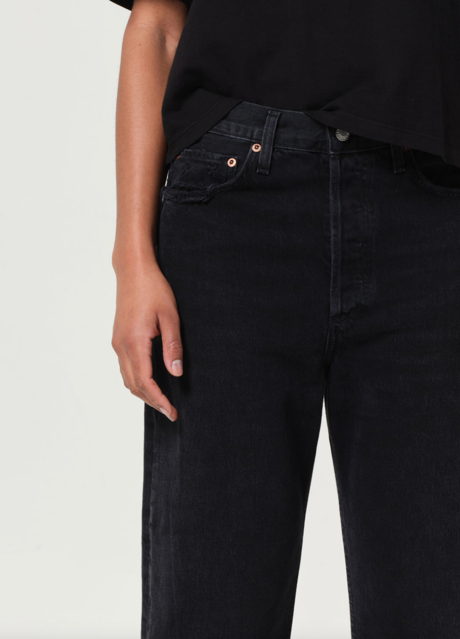 90's Mid Rise Straight in Tar