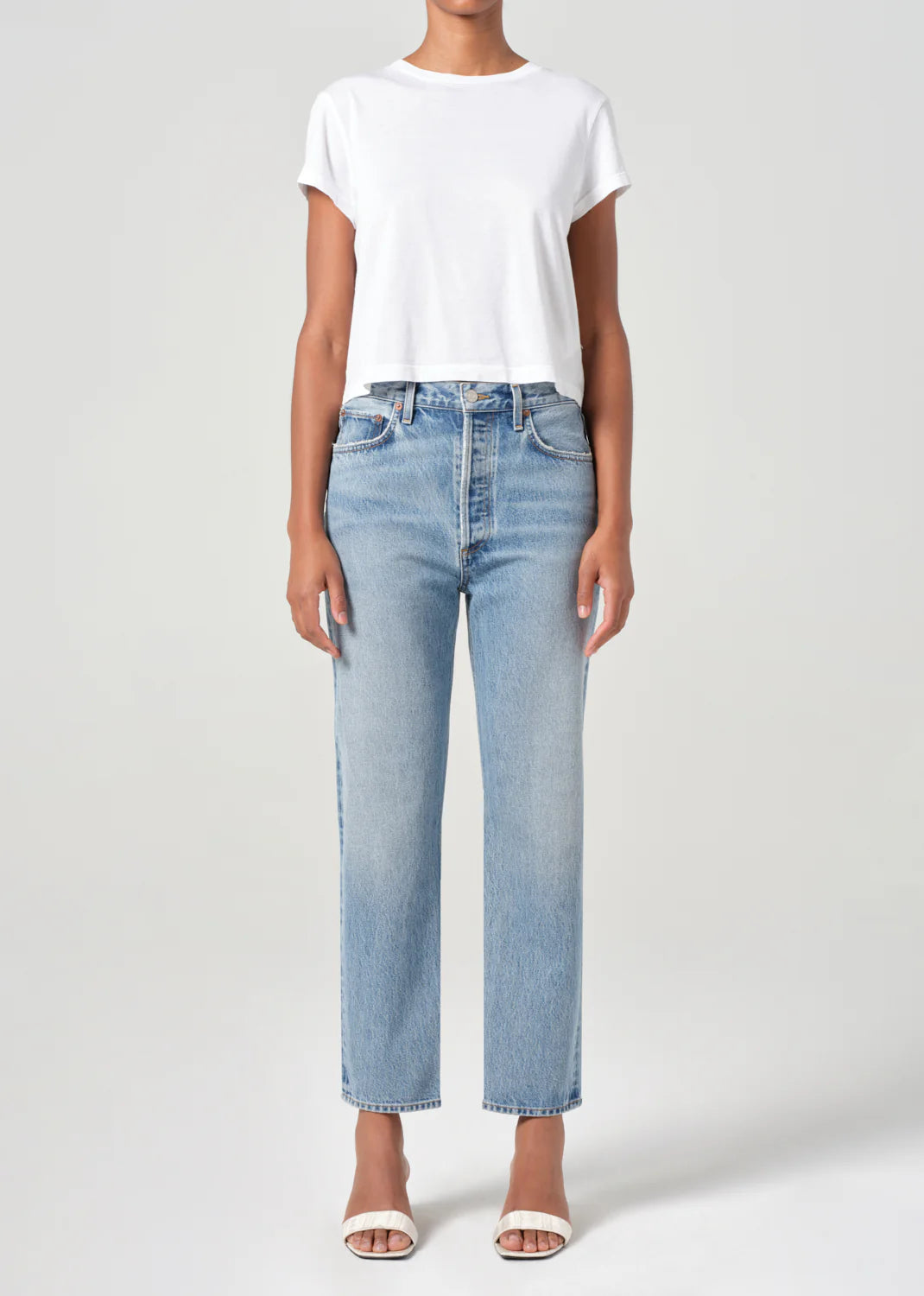 90's Pinch Waist Crop in Stage