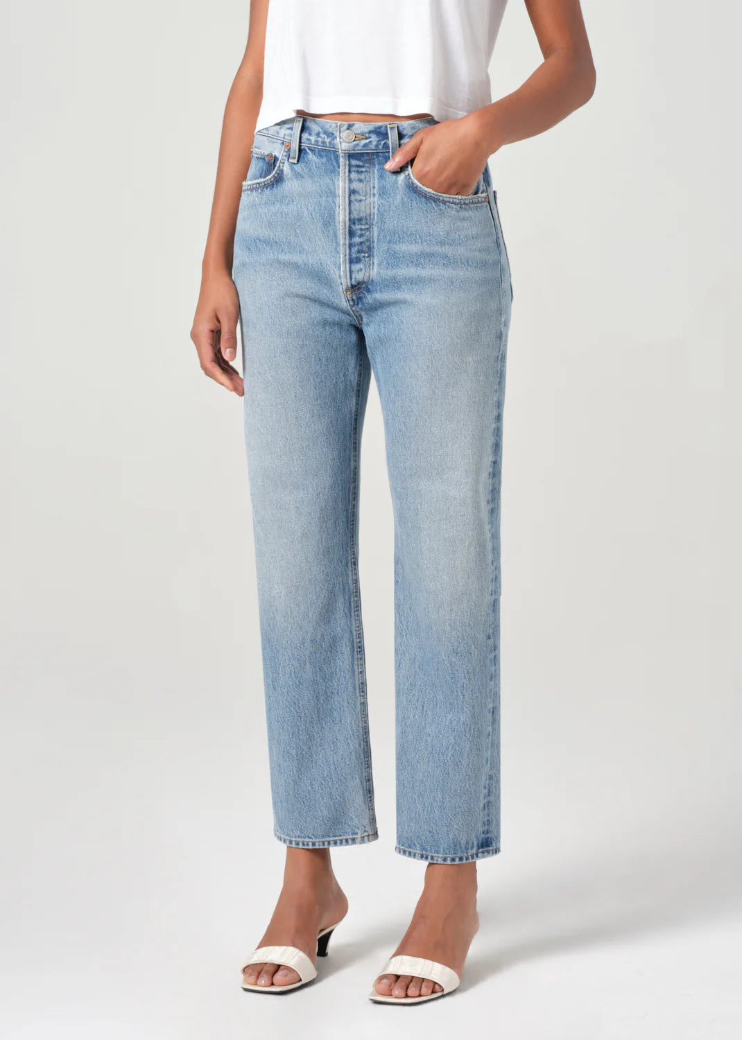 90's Pinch Waist Crop in Stage