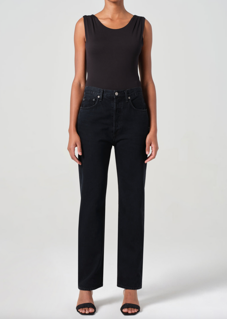 90's Pinch Waist High Rise Straight in Crushed