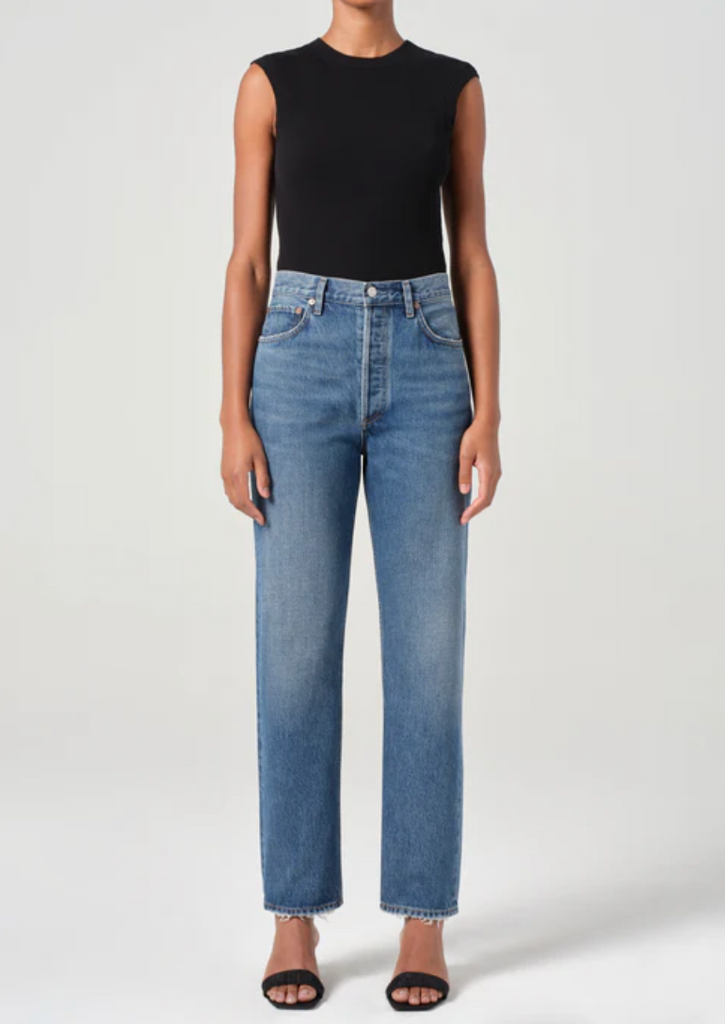 90's Pinch Waist High Rise Straight in Essence