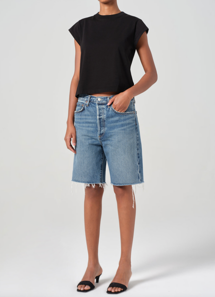 Bryce Cap Sleeve Tee in Black