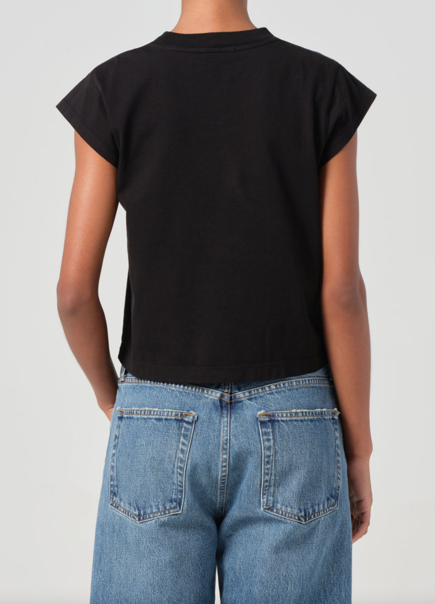 Bryce Cap Sleeve Tee in Black