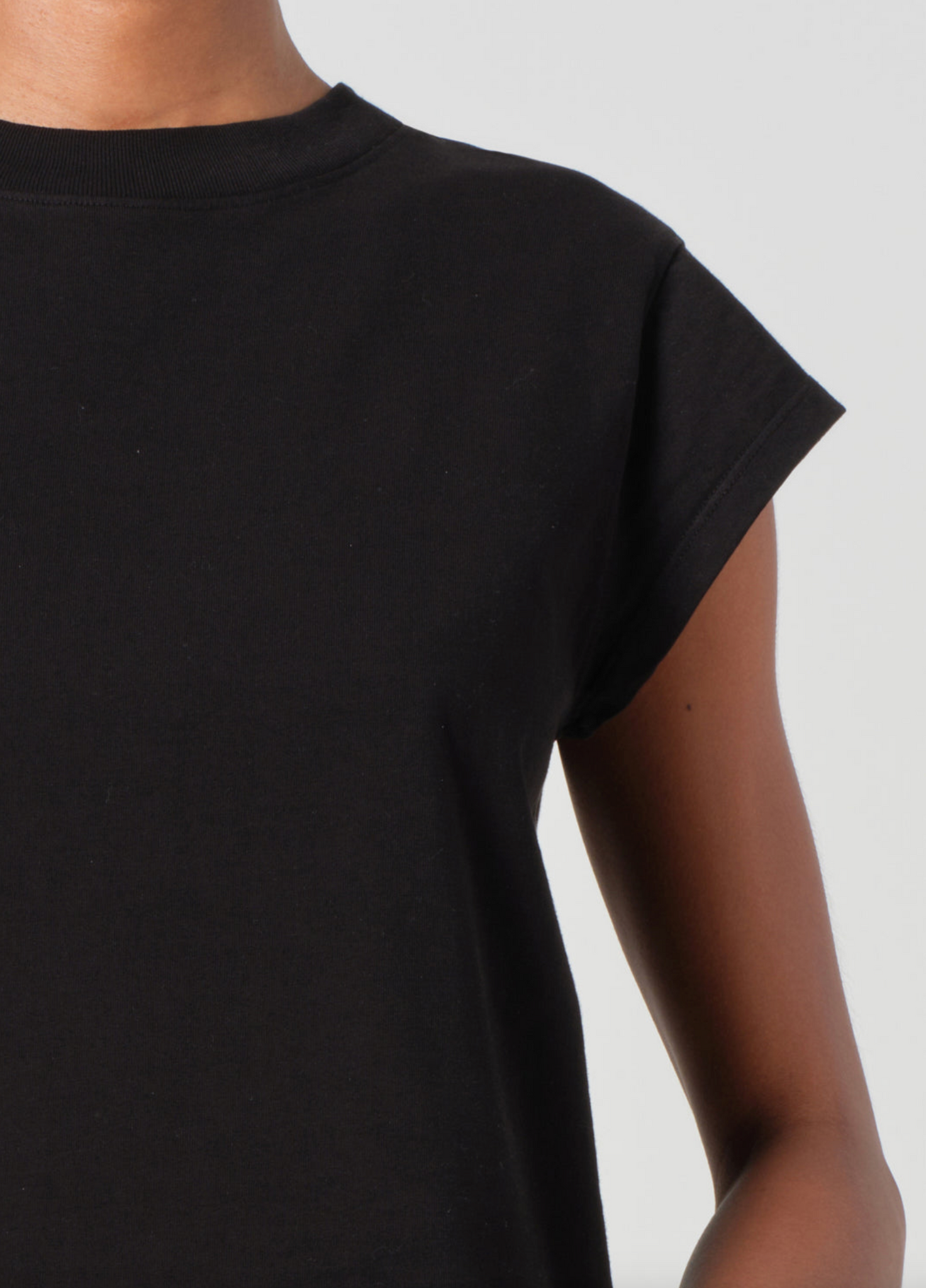 Bryce Cap Sleeve Tee in Black