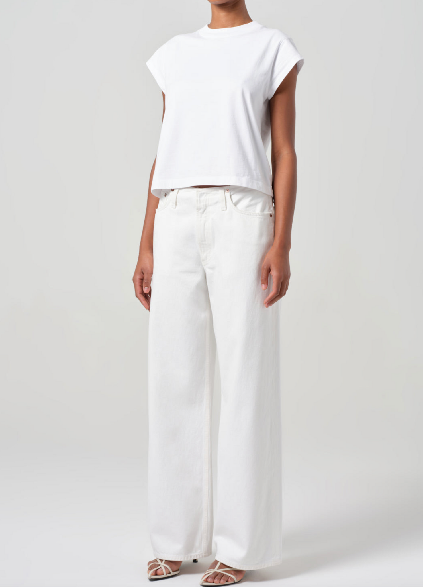 Bryce Cap Sleeve Tee in White