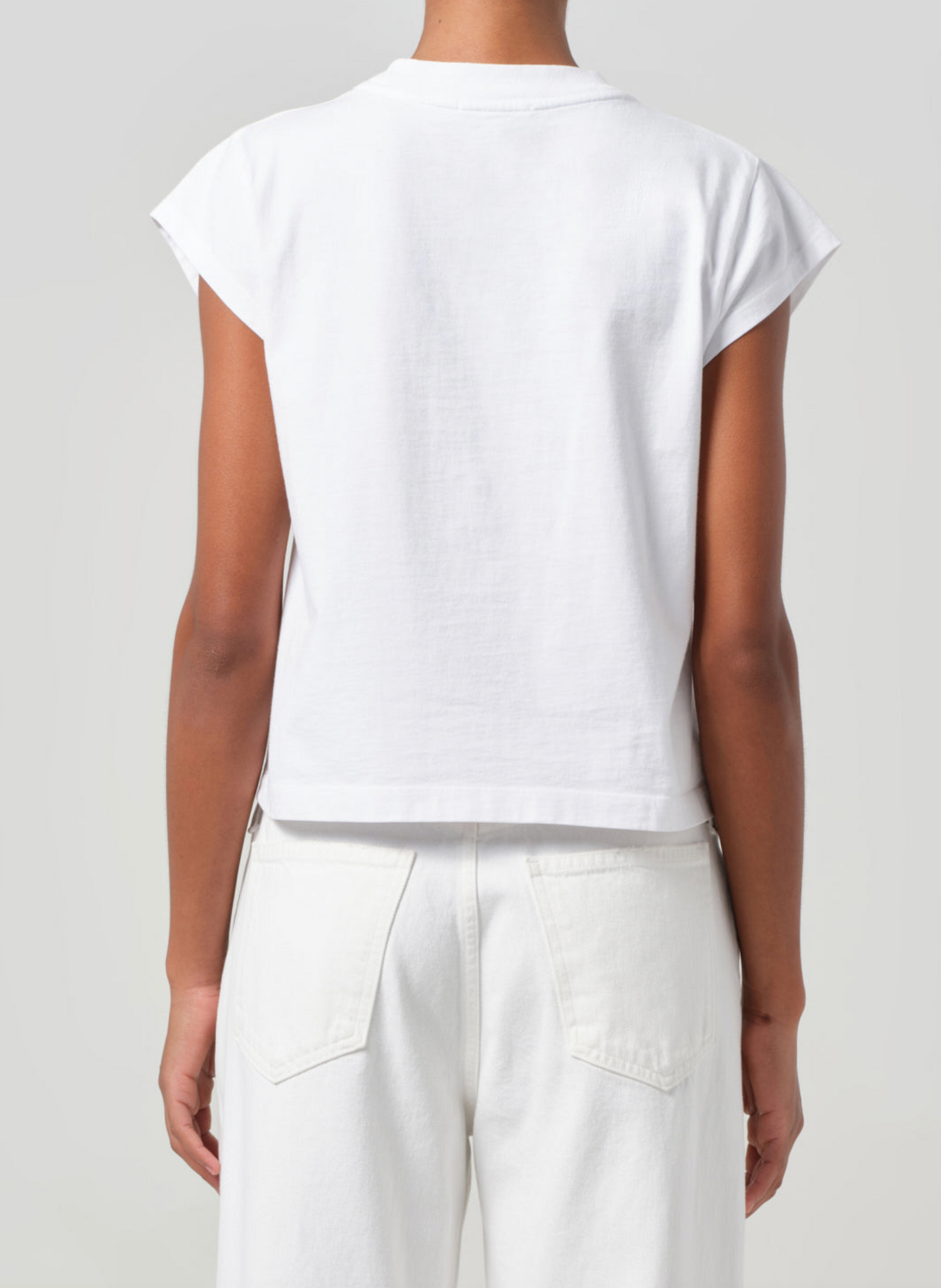 Bryce Cap Sleeve Tee in White