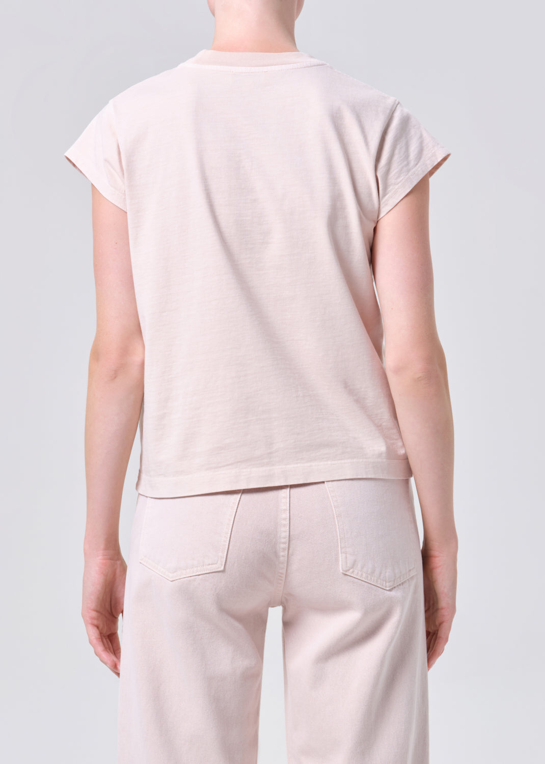 Long Line Bryce Cap Sleeve Tee in Foundation