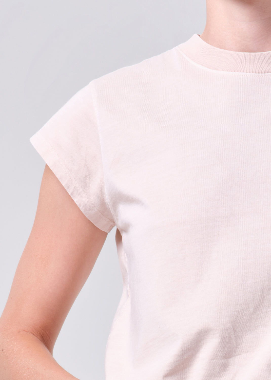 Long Line Bryce Cap Sleeve Tee in Foundation