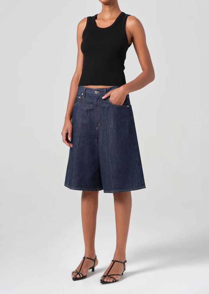 Shrunken Poppy Tank in Black