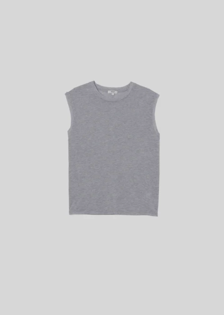 Raya Muscle Tee in Grey Heather