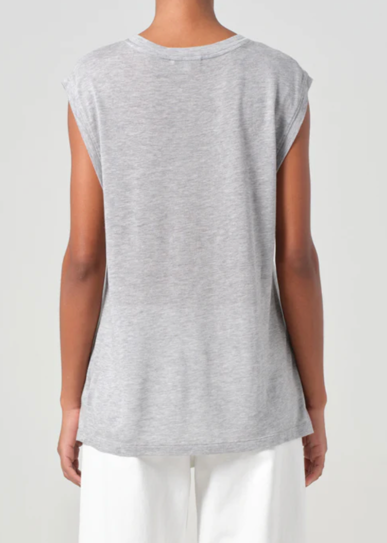 Raya Muscle Tee in Grey Heather