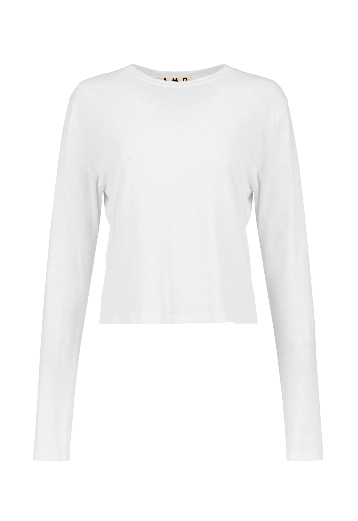 Linen L/S Babe Tee in White