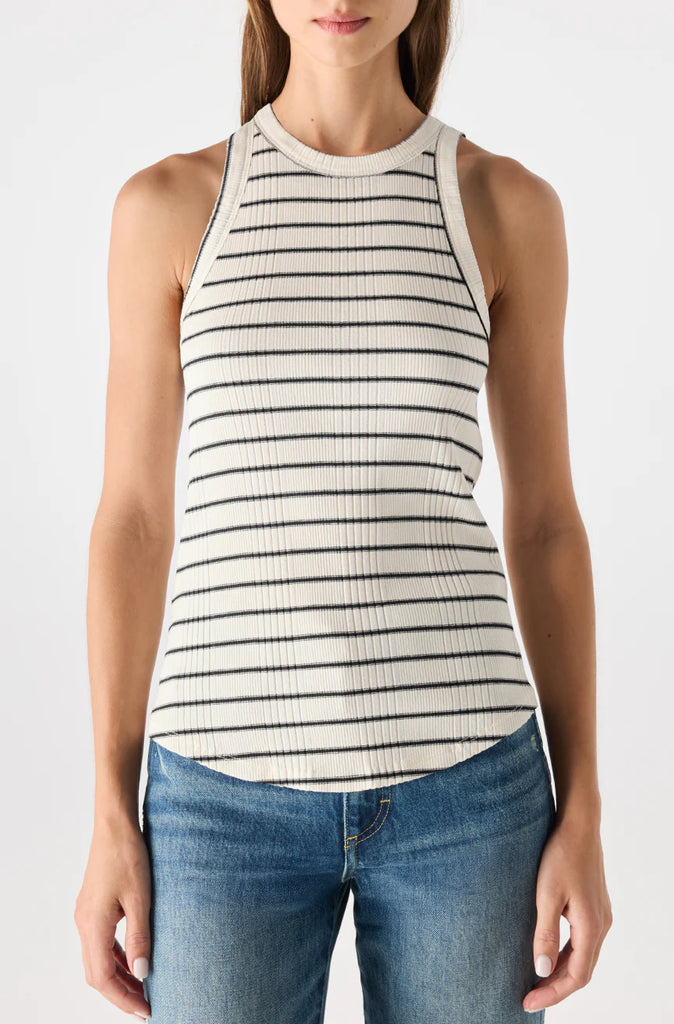 Vera Tank in Natural/Black