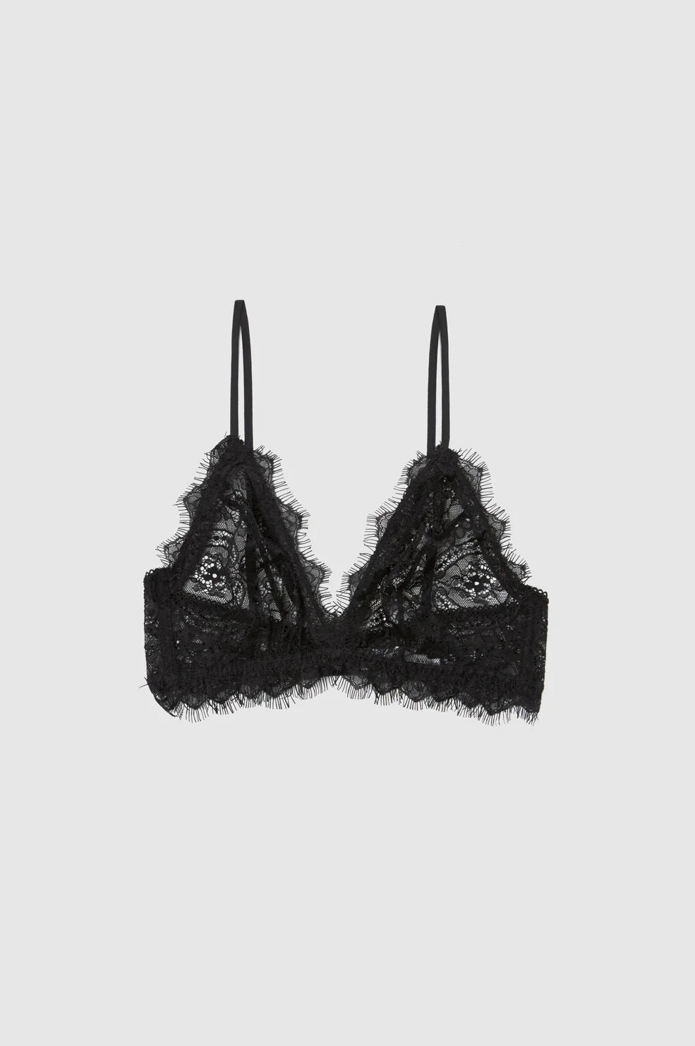 Lace Bra with Trim in Black