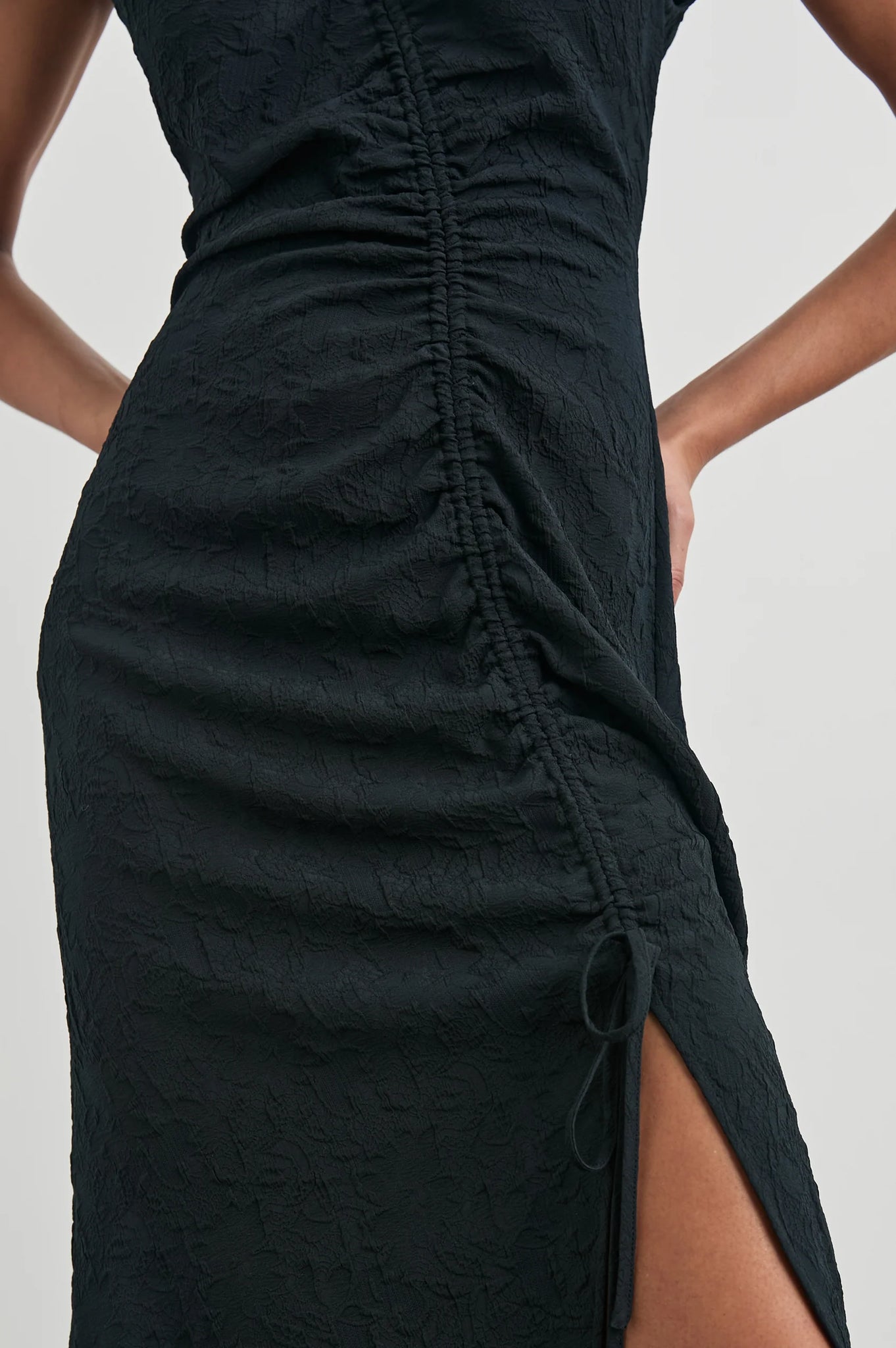 Auren Dress in Black Jacquard