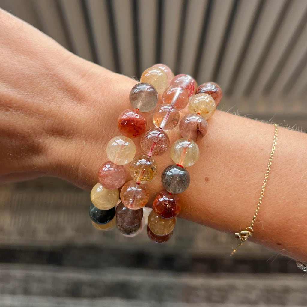 Natural Beaded Bracelet Stack | 6.5"