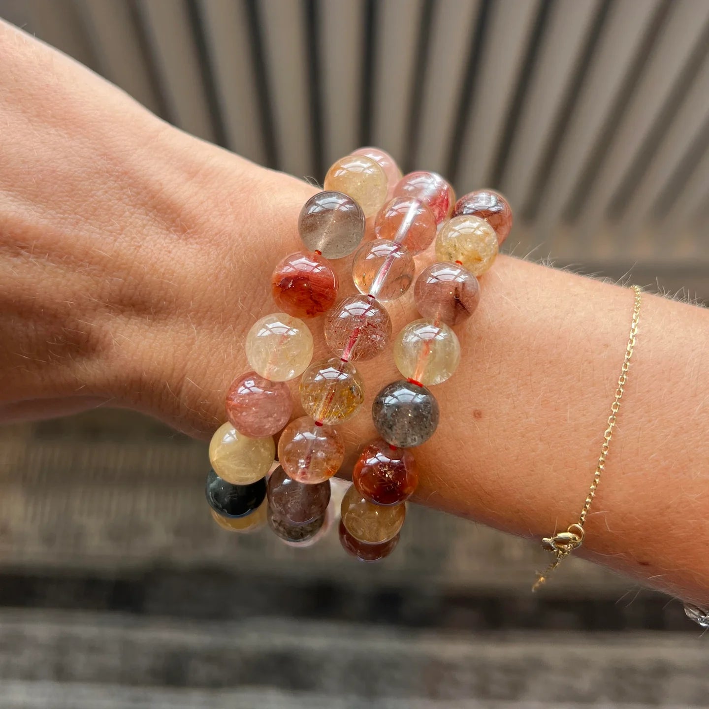 Natural Beaded Bracelet Stack | 6.5"