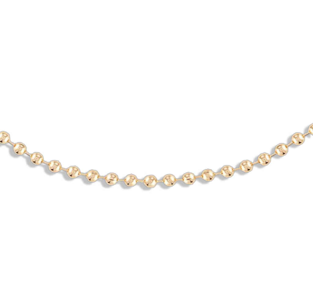 3MM Gold Ball Chain Necklace |16"