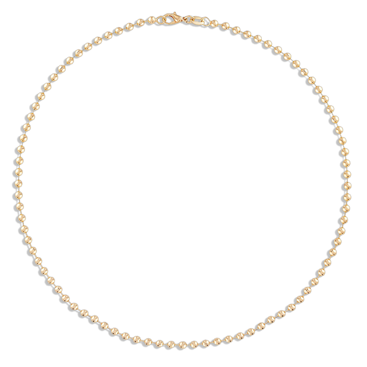 3MM Gold Ball Chain Necklace |16"