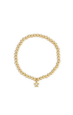 Bezel Star Bracelet in Gold | 7.5"
