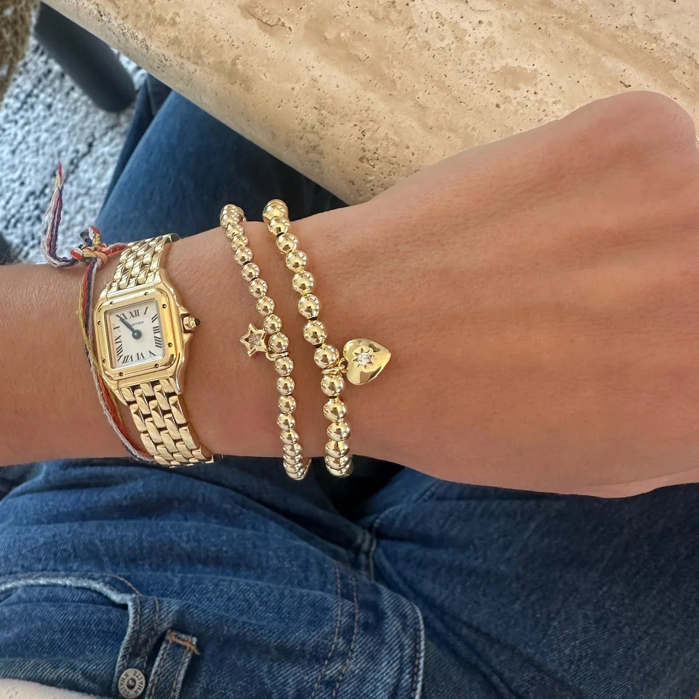 Celestial Love Bracelet in Gold | 7.5"