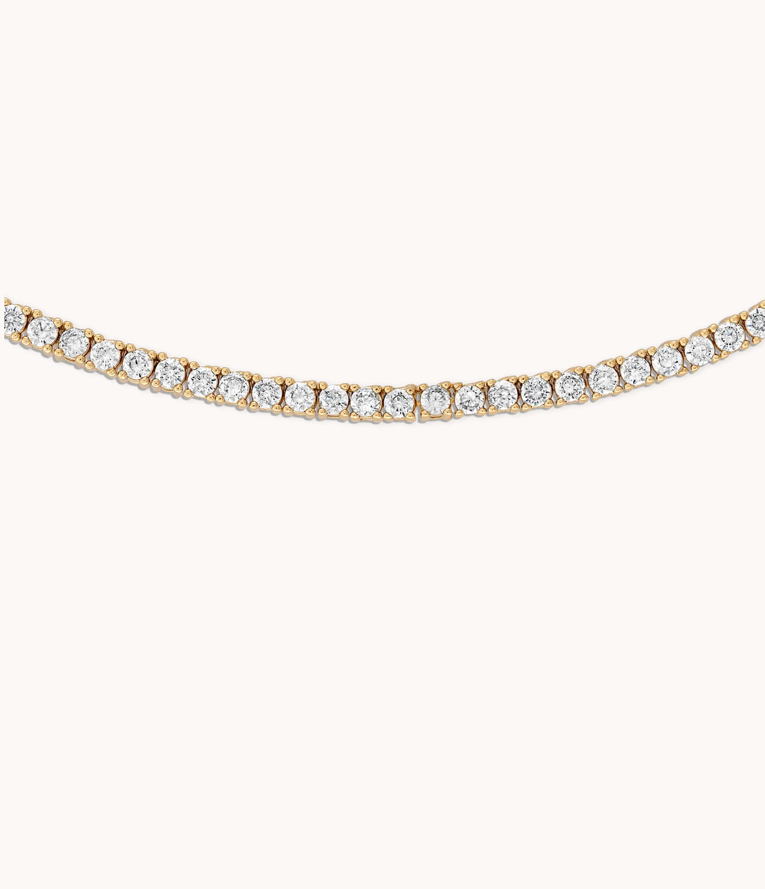 Everyday Tennis Necklace in Gold | 16"
