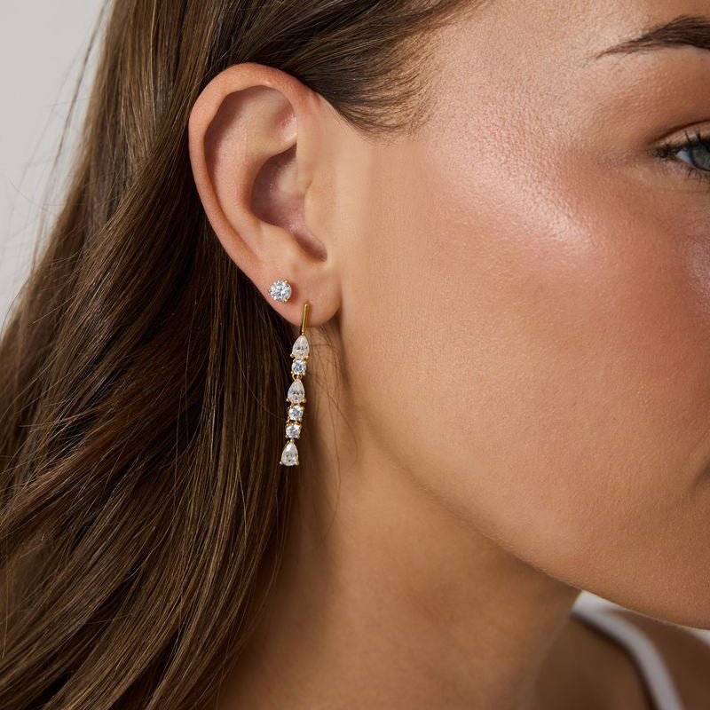 Linea Drip Earrings in Gold
